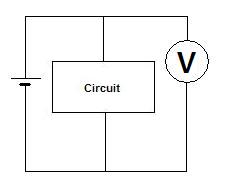 Schema electrique mesure voltmetre
